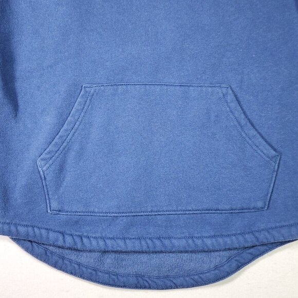 North Face Teen Girl Graphic Hoodie XXL 18 Blue Pink Cotton Poly Pocket Pullover - Picture 9 of 16